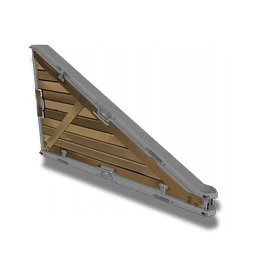 wood slant wall